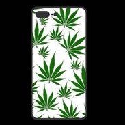Coque  Iphone 8 Plus PREMIUM Feuille de cannabis sur fond blanc
