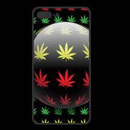 Coque  Iphone 8 Plus PREMIUM Effet cannabis sur fond noir