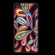 Coque  Iphone 8 Plus PREMIUM Flower power sur fond noir