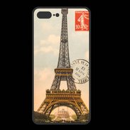 Coque  Iphone 8 Plus PREMIUM Vintage Tour Eiffel carte postale