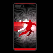 Coque  Iphone 8 Plus PREMIUM Illustration Handball en noir et rouge