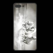 Coque  Iphone 8 Plus PREMIUM Chevaux blancs