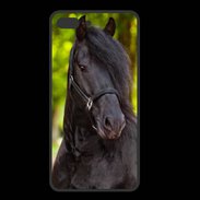 Coque  Iphone 8 Plus PREMIUM Portrait de cheval noir 10
