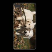 Coque  Iphone 8 Plus PREMIUM Duo de chiot golden retriever