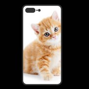 Coque  Iphone 8 Plus PREMIUM Chaton marron et blanc