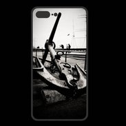 Coque  Iphone 8 Plus PREMIUM Ancre en noir et blanc