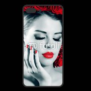 Coque  Iphone 8 Plus PREMIUM Vernis rouge et roses esthétisme