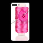 Coque  Iphone 8 Plus PREMIUM Fil à couture rose 