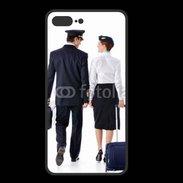 Coque  Iphone 8 Plus PREMIUM Commandant de bord et hôtesse de l'air