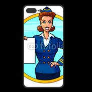 Coque  Iphone 8 Plus PREMIUM Hôtesse de l'air 5