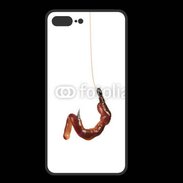 Coque  Iphone 8 Plus PREMIUM Hameçon avec appât pêcheur
