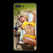 Coque  Iphone 8 Plus PREMIUM Femme sexy sur un transat de plage