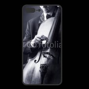 Coque  Iphone 8 Plus PREMIUM Violoncelliste en noir et blanc 5