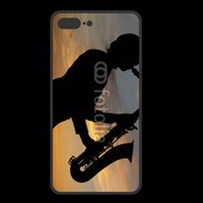 Coque  Iphone 8 Plus PREMIUM Saxophoniste au couché de soleil