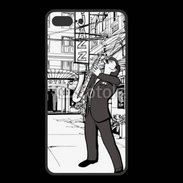 Coque  Iphone 8 Plus PREMIUM La vie en Jazz noir et blanc 55