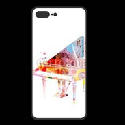 Coque  Iphone 8 Plus PREMIUM Piano en dessin multicouleurs