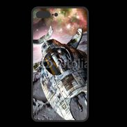 Coque  Iphone 8 Plus PREMIUM Vaisseau spatial sur la lune
