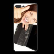 Coque  Iphone 8 Plus PREMIUM Femme souriante ordinateur