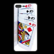 Coque  Iphone 8 Plus PREMIUM Carré de dames au poker