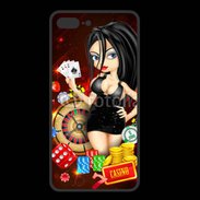 Coque  Iphone 8 Plus PREMIUM Lady au casino