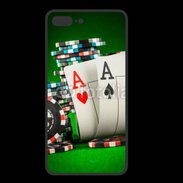 Coque  Iphone 8 Plus PREMIUM Paire d'As au poker 75