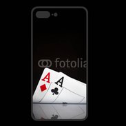 Coque  Iphone 8 Plus PREMIUM Paire d'As au poker 85