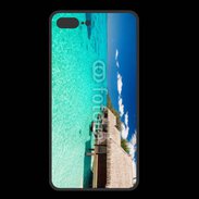 Coque  Iphone 8 Plus PREMIUM Bungalow sur mer tropicale