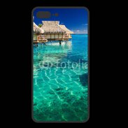 Coque  Iphone 8 Plus PREMIUM Bungalow sur l'eau des tropiques