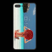 Coque  Iphone 8 Plus PREMIUM Femme assise sur la plage