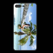 Coque  Iphone 8 Plus PREMIUM Palmier et charme sur la plage