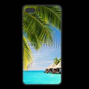Coque  Iphone 8 Plus PREMIUM Palmier et bungalow dans l'océan indien