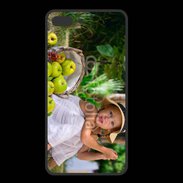 Coque  Iphone 8 Plus PREMIUM Petite fille avec panier de pommes