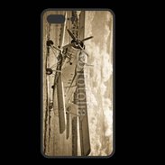Coque  Iphone 8 Plus PREMIUM Vieux biplans en noir et blanc