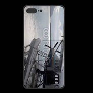 Coque  Iphone 8 Plus PREMIUM Hydravion noir et blanc