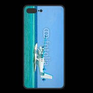 Coque  Iphone 8 Plus PREMIUM Hydravion au dessus de la mer turquoise