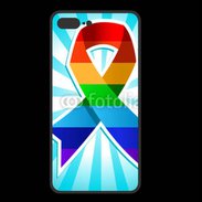 Coque  Iphone 8 Plus PREMIUM Rainbow Pride Ribbon