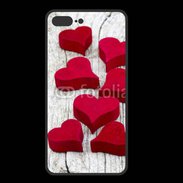 Coque  Iphone 8 Plus PREMIUM Coeur en bois