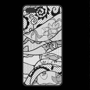 Coque  Iphone 8 Plus PREMIUM Tissus glamour noir et blanc
