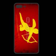 Coque  Iphone 8 Plus PREMIUM Cupidon sur fond rouge