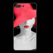 Coque  Iphone 8 Plus PREMIUM Femme élégante en noire et rouge 10