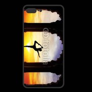 Coque  Iphone 8 Plus PREMIUM Danseuse yoga temple couché de soleil