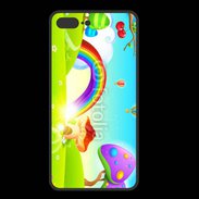 Coque  Iphone 8 Plus PREMIUM Cartoon nature et arc en ciel