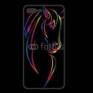 Coque  Iphone 8 Plus PREMIUM Vector image of an horse on black back 50