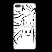 Coque  Iphone 8 Plus PREMIUM Vector image of an horse on white