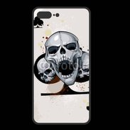 Coque  Iphone 8 Plus PREMIUM Carte tête de mort trèfle