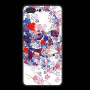 Coque  Iphone 8 Plus PREMIUM Skull en fleurs