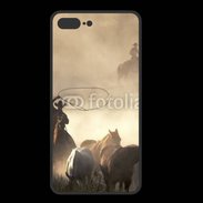 Coque  Iphone 8 Plus PREMIUM Cowboys et chevaux