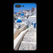 Coque  Iphone 8 Plus PREMIUM Village sur l'Île de Santorini en Grêce