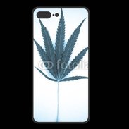 Coque  Iphone 8 Plus PREMIUM Marijuana en bleu et blanc