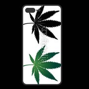 Coque  Iphone 8 Plus PREMIUM Double feuilles de cannabis